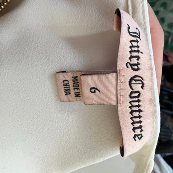 White Juicy Couture Eyelet Peplum Top size 6 - Picture 6 of 10